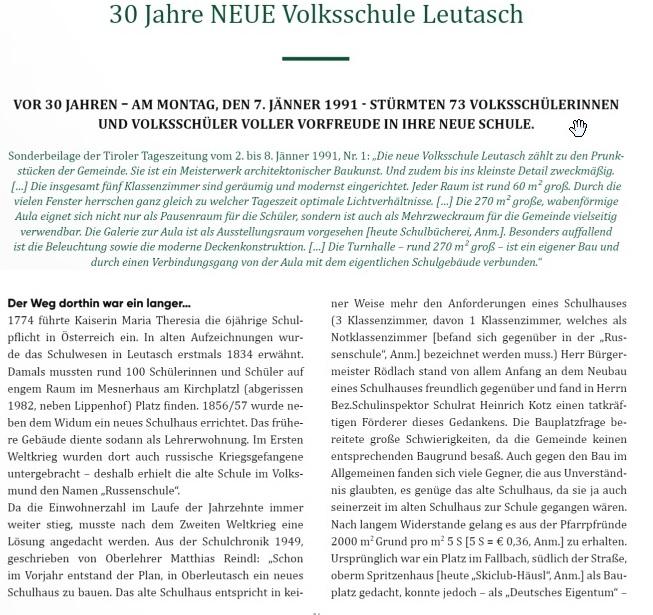 © Quelle: Leutascher Gemeindezeitung Mai 2021 Quelle: Leutascher Gemeindezeitung Mai 2021