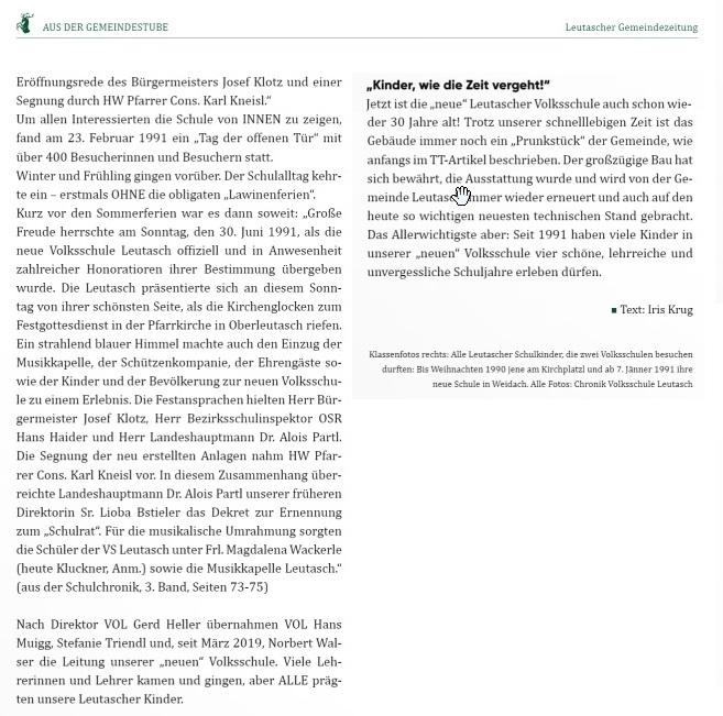 © Quelle: Leutascher Gemeindezeitung Mai 2021 Quelle: Leutascher Gemeindezeitung Mai 2021